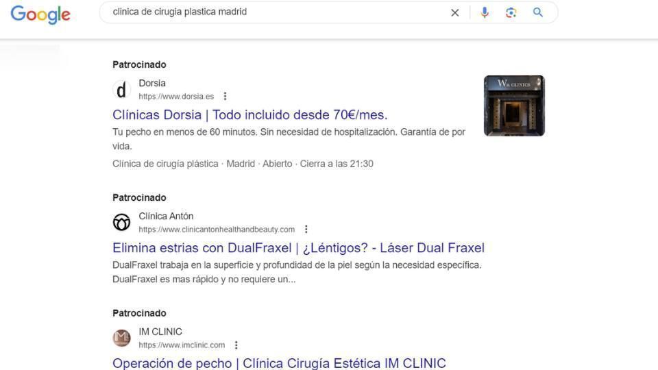 Google Ads como herramienta de marketing en cirugía plástica