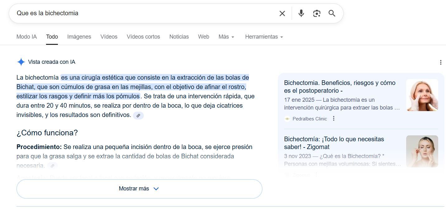 búsqueda consultiva de IA sobre medicina estética